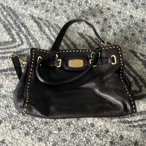 Michael Kors handbag (dark brown and gold)